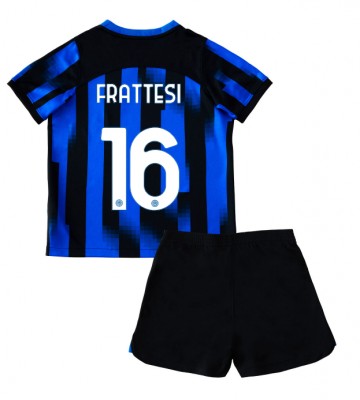 Inter Milan Davide Frattesi #16 Replika Babytøj Hjemmebanesæt Børn 2023-24 Kortærmet (+ Korte bukser)